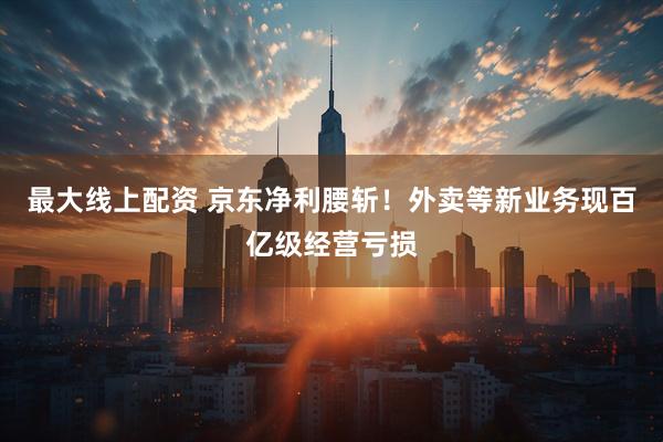 最大線上配資 京東凈利腰斬！外賣等新業(yè)務(wù)現(xiàn)百億級經(jīng)營虧損