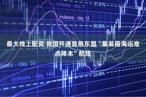 最大線上配資 我國開通首條東盟“集裝箱海運準點降本”航線